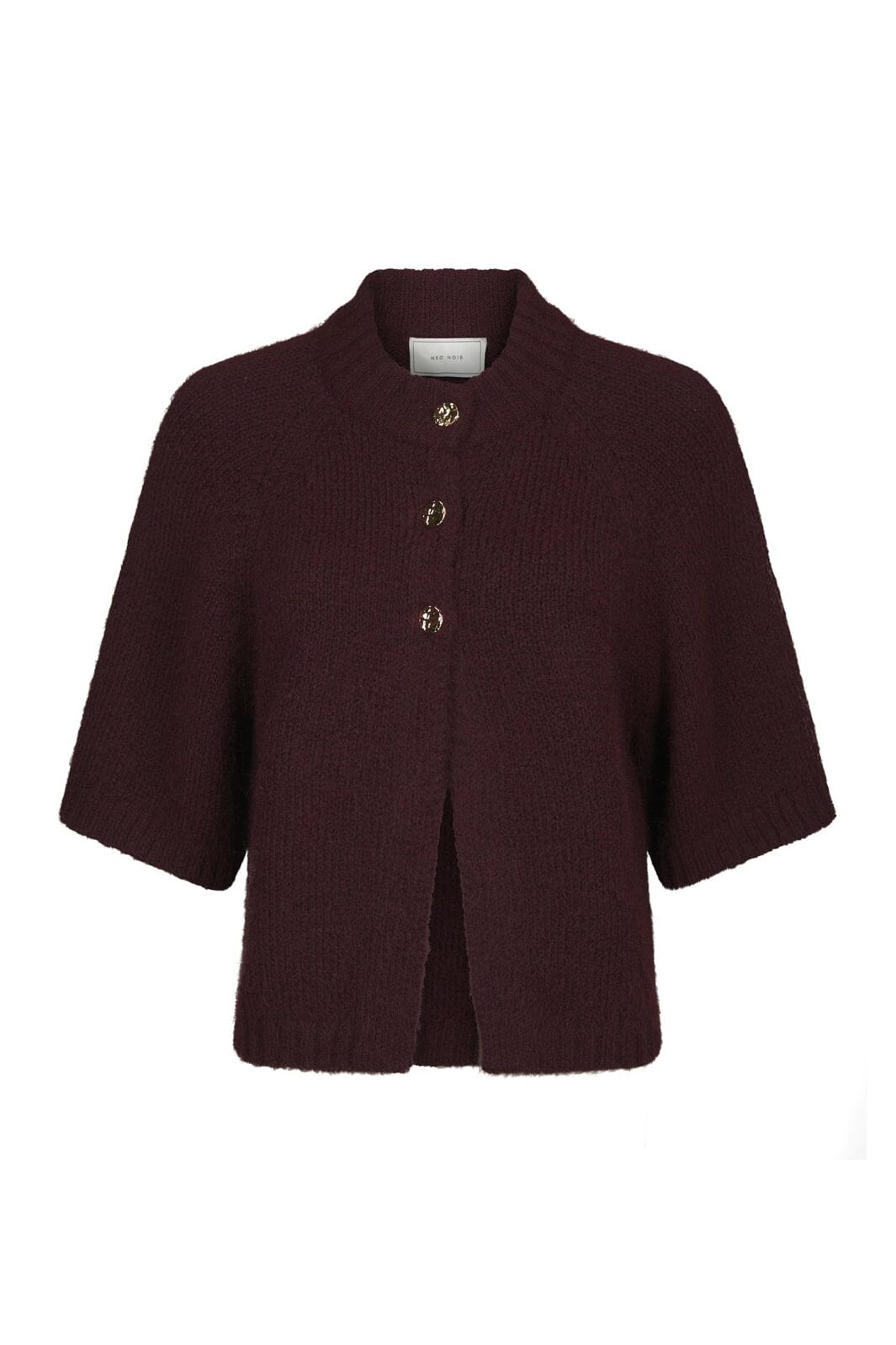 Neo Noir - Benuta Fluffy Knit Cardigan 165816 - 174 - Burgundy