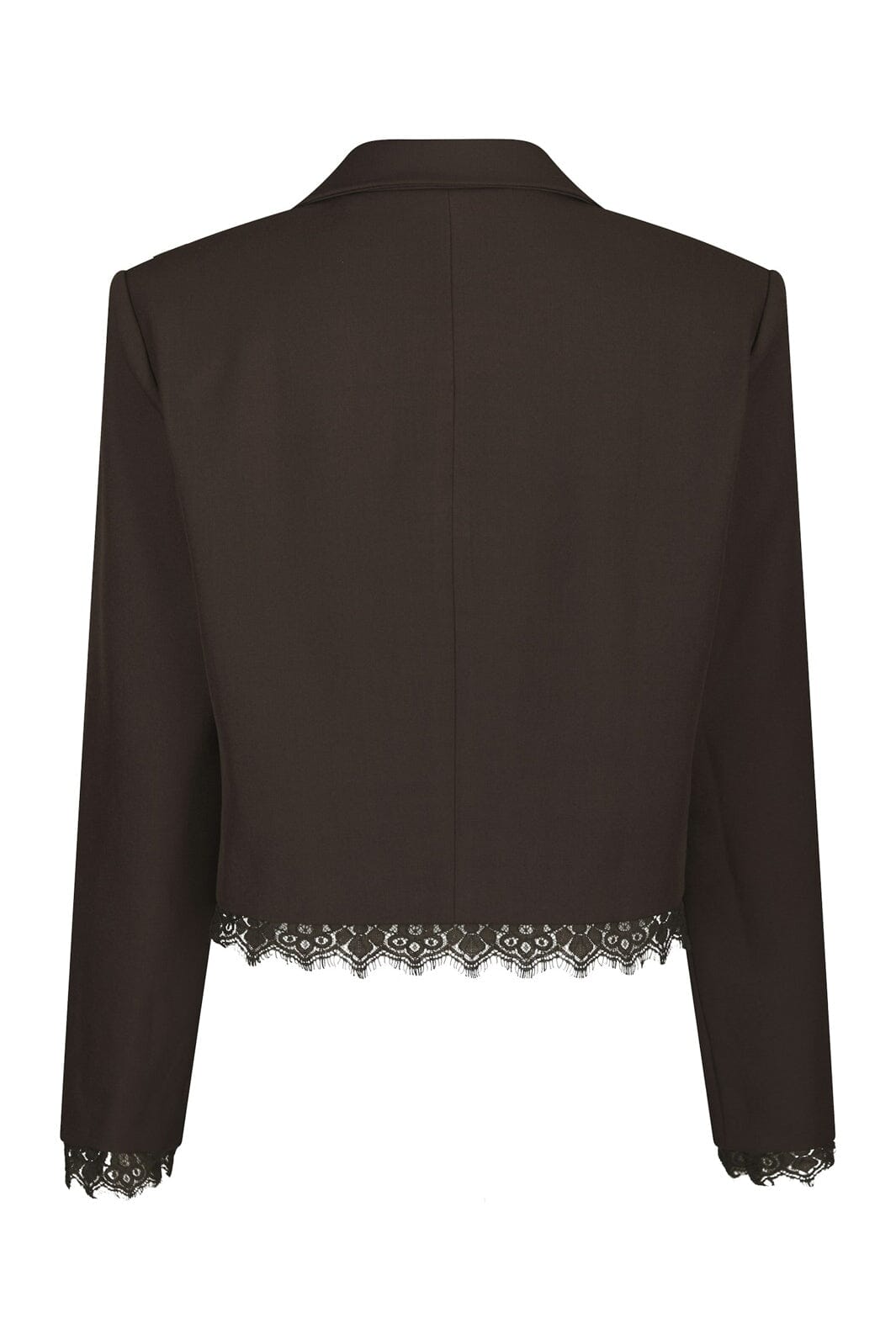 Neo Noir - Blythe Structure Lace Blazer 170658 - 676 - Dark Brown