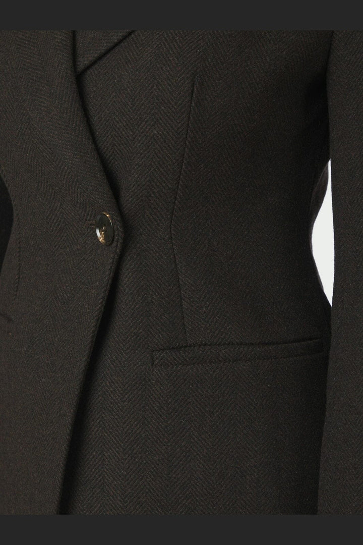 Neo Noir - Bowie Herringbone F Blazer 168544 - 676 - Dark Brown
