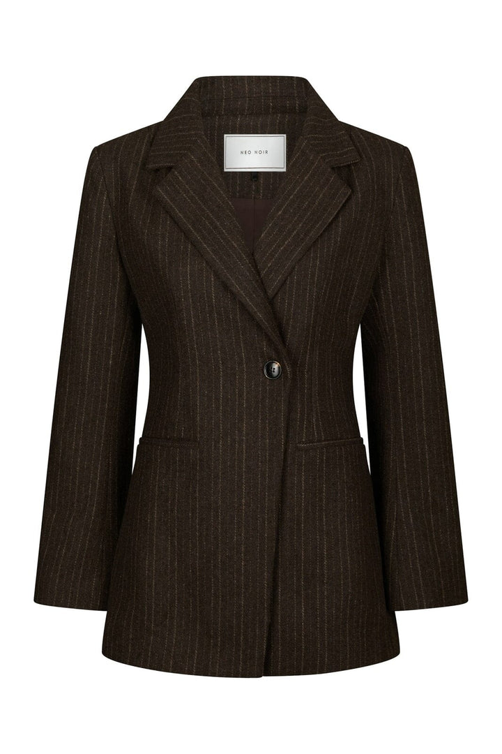 Neo Noir - Bowie Stripe Blazer 168519 - 210 - Brown
