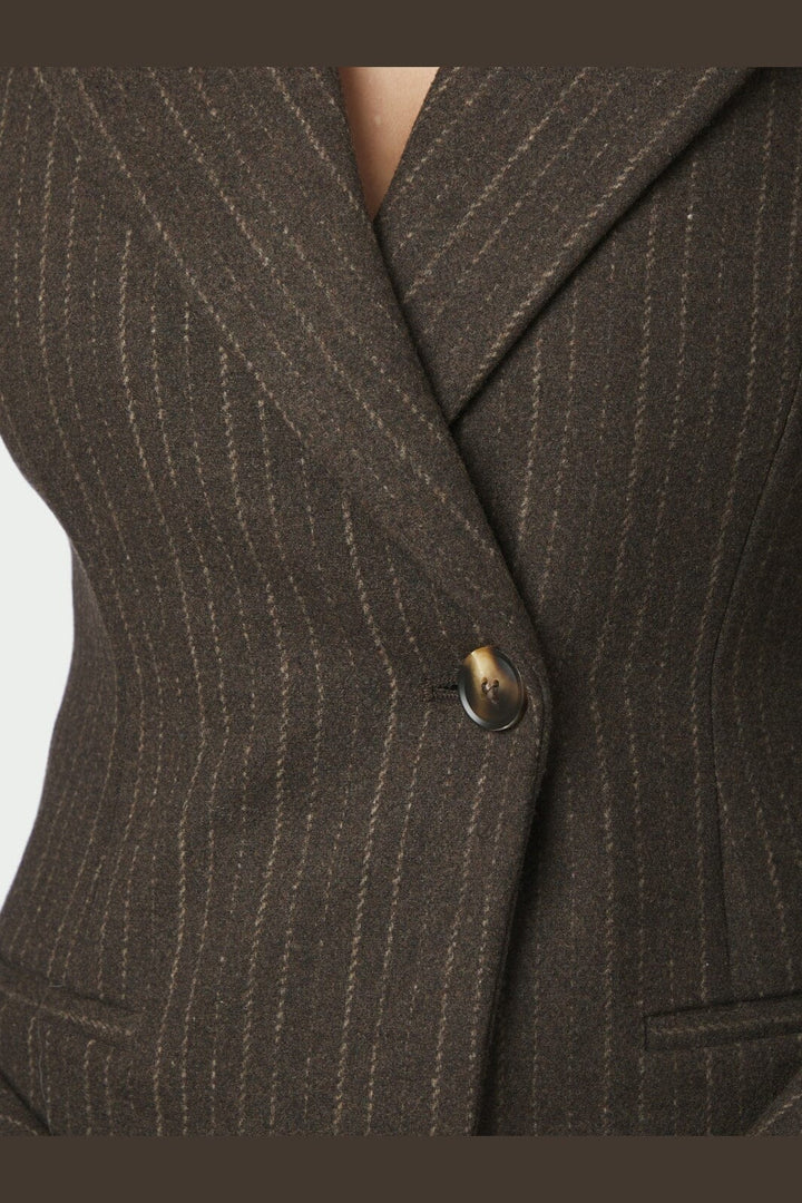 Neo Noir - Bowie Stripe Blazer 168519 - 210 - Brown