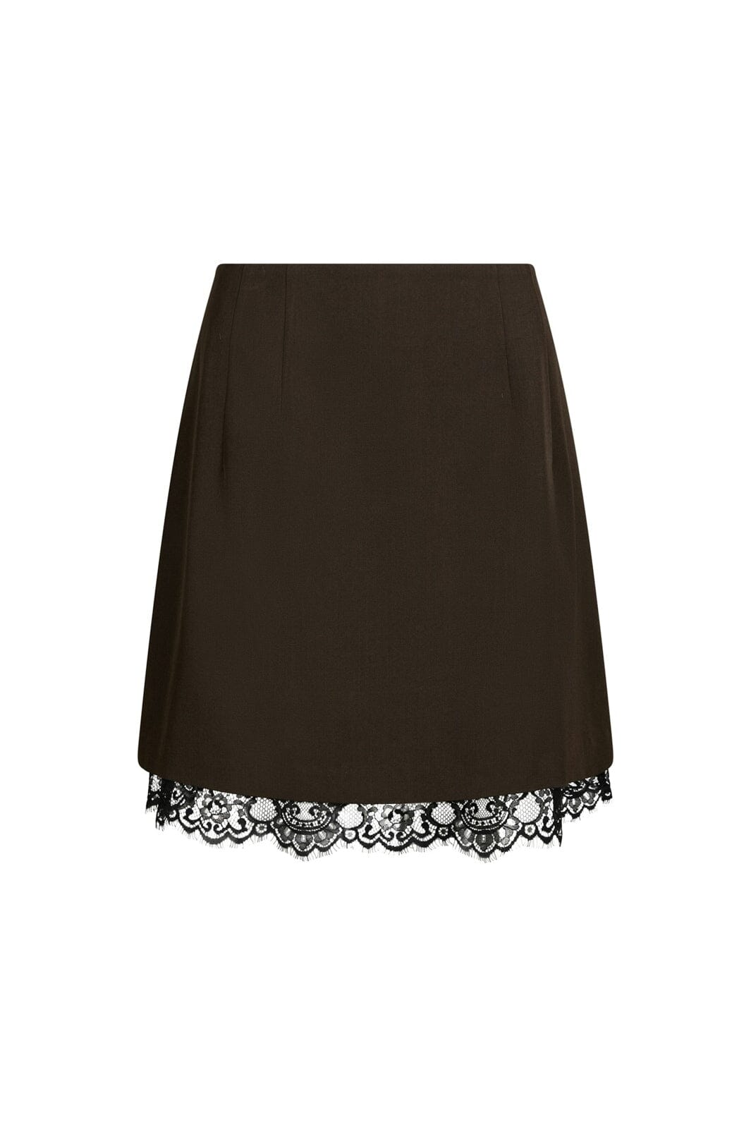 Neo Noir - Brigitte Structure Lace Skirt 169852 - 676 - Dark Brown