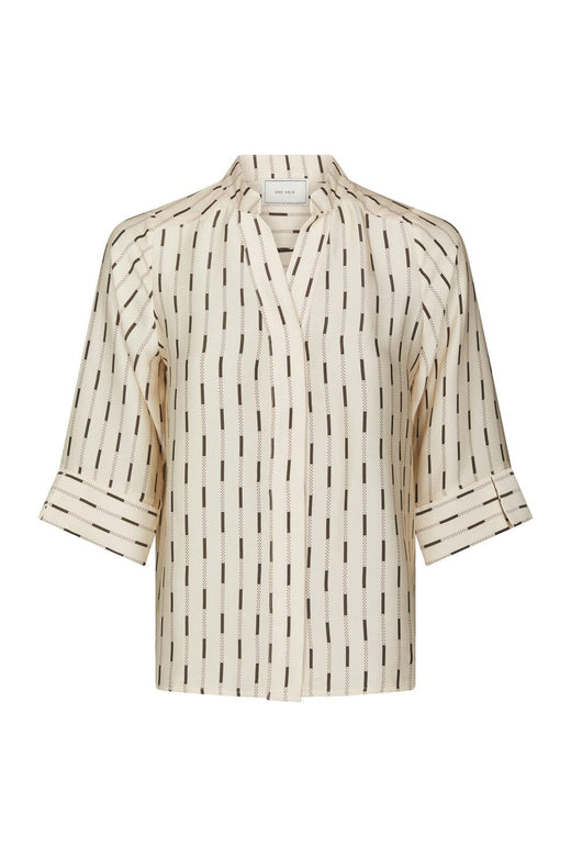 Neo Noir - Camile Print Blouse 169302 - 122 - Creme