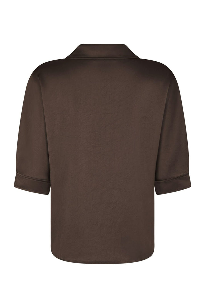 Neo Noir - Carm Heavy Sateen Shirt 170699 - 676 - Dark Brown