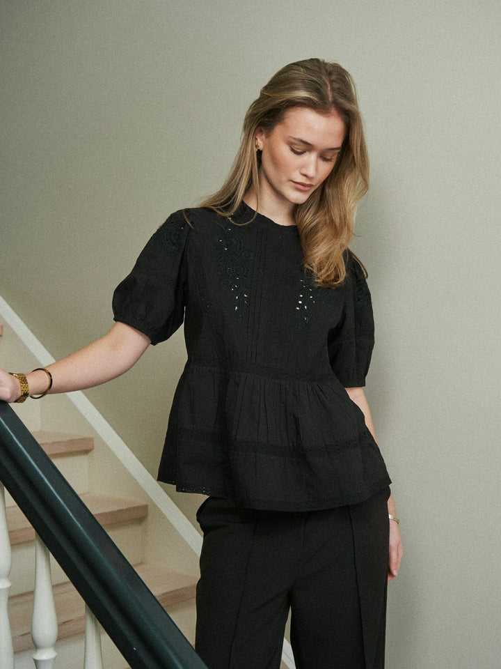 Neo Noir - Carnita Blouse 166753 - 100 - Black T-shirts 