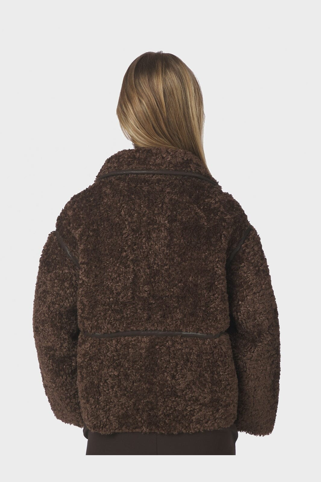 Neo Noir - Castor Faux Fur Jacket 164862 - 676 - Dark Brown