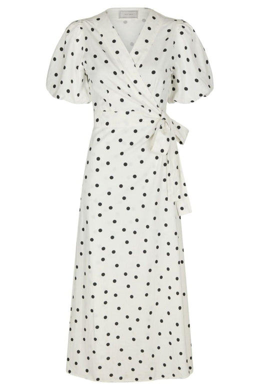 Neo Noir - Clarine Linen Dot Dress 170637 - 120 - White Kjoler 