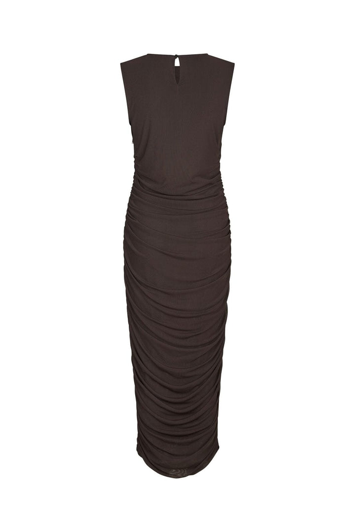 Neo Noir - Corilina Solid Mesh Dress 166088 - 210 - Brown