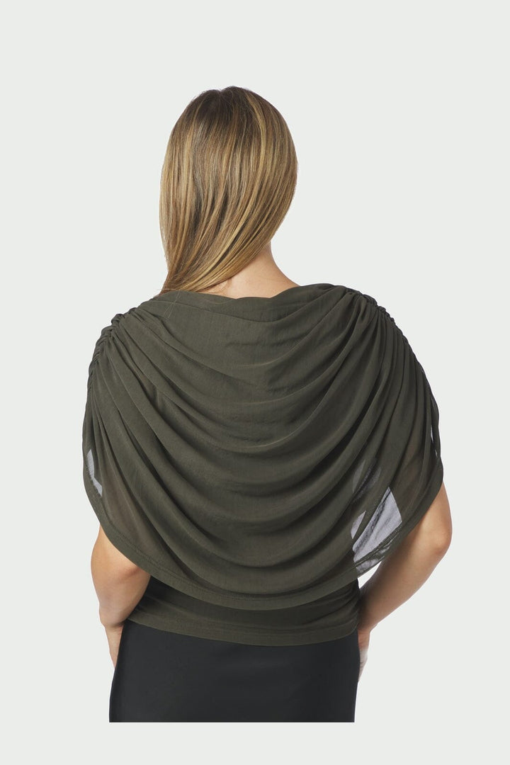 Neo Noir - Cottuna Drapy Mesh Top 167205 - 151 - Army