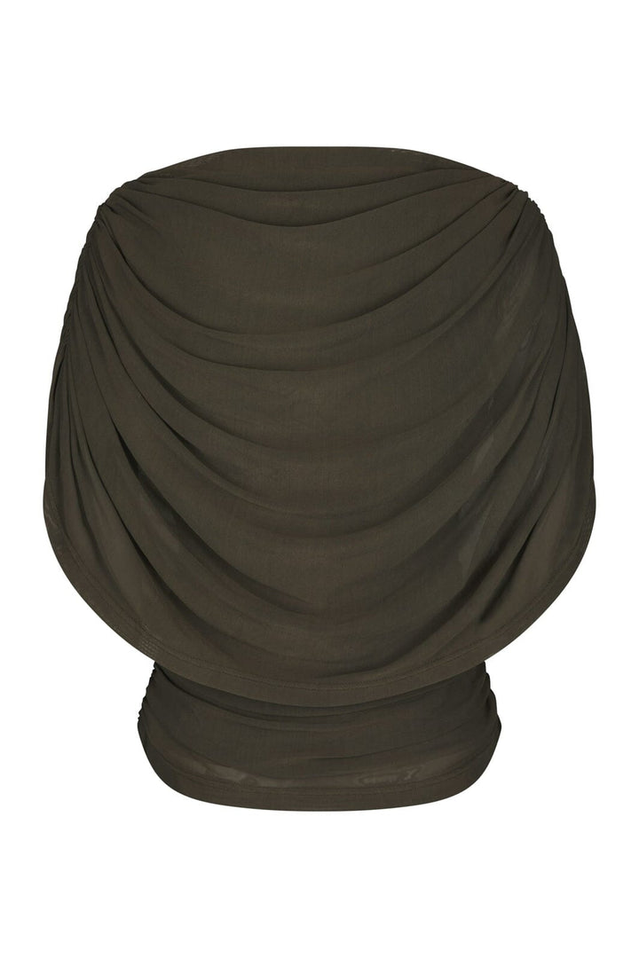Neo Noir - Cottuna Drapy Mesh Top 167205 - 151 - Army