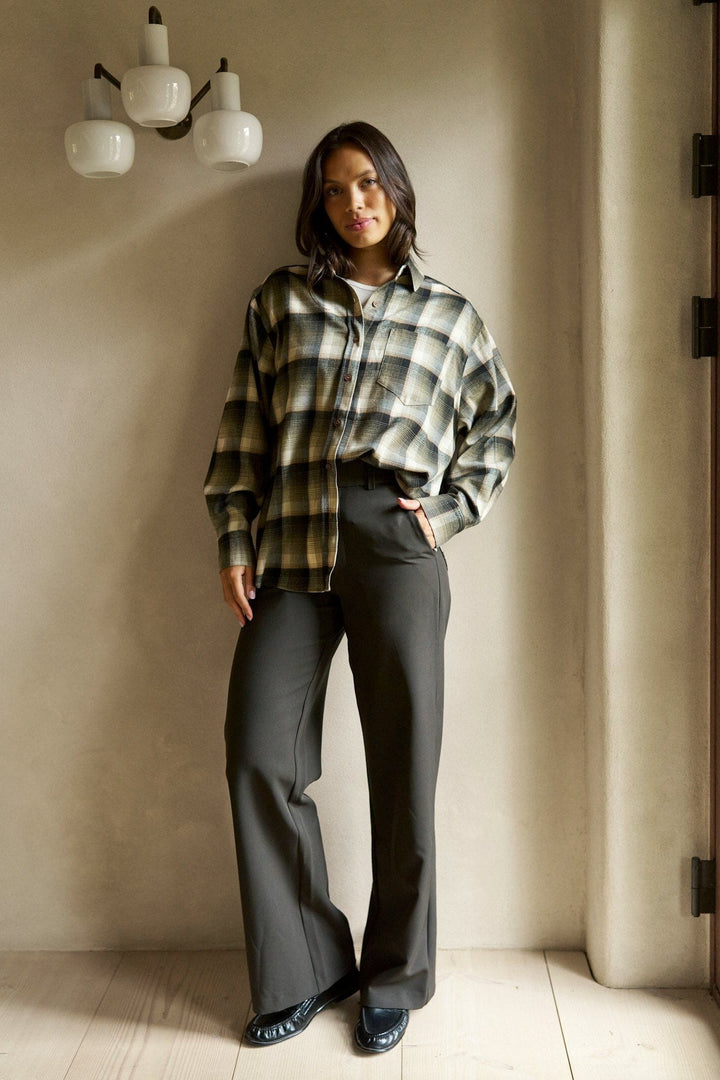 Neo Noir - Dalma Flannel Check Shirt 171678 - 151 - Army Skjorter 