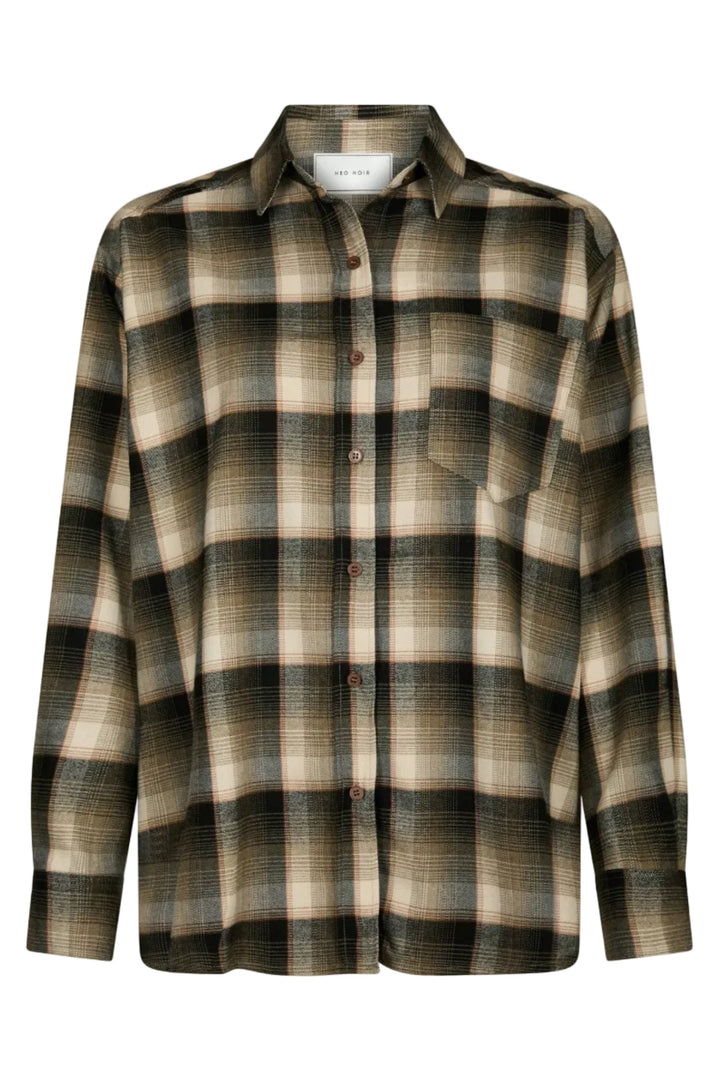 Neo Noir - Dalma Flannel Check Shirt 171678 - 151 - Army Skjorter 