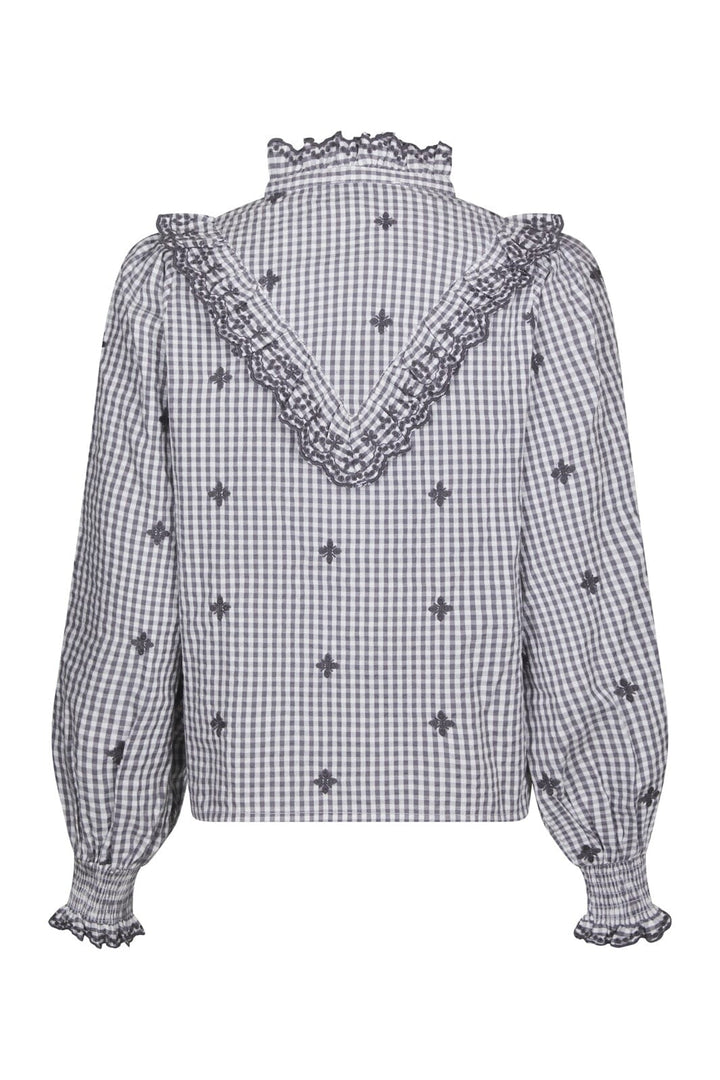 Neo Noir - Degas Check Blouse 169831 - 130 - Grey
