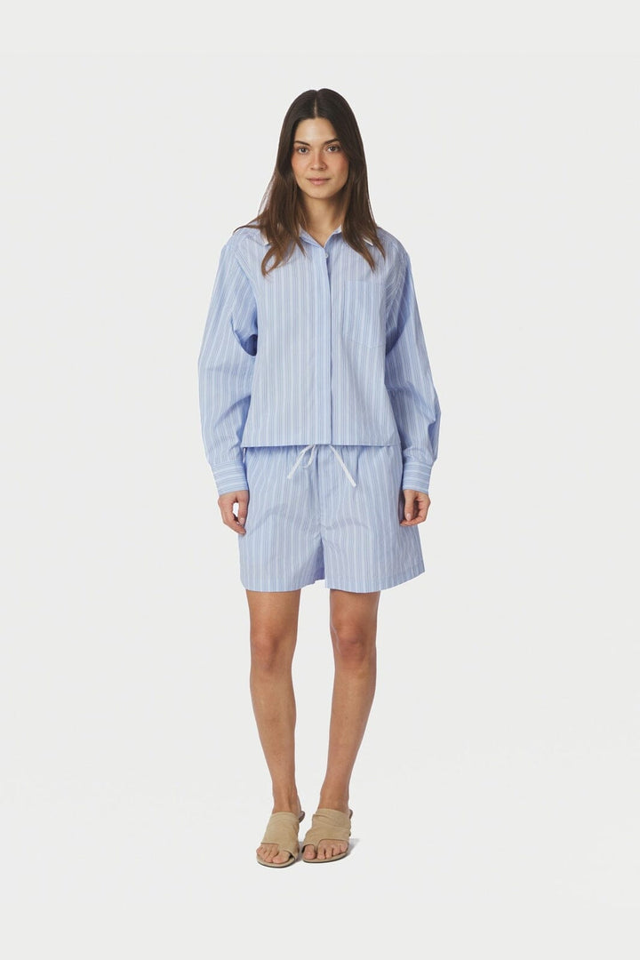 Neo Noir - Delfia Stripe Shirt 169224 - 665 - Light Blue Stripe