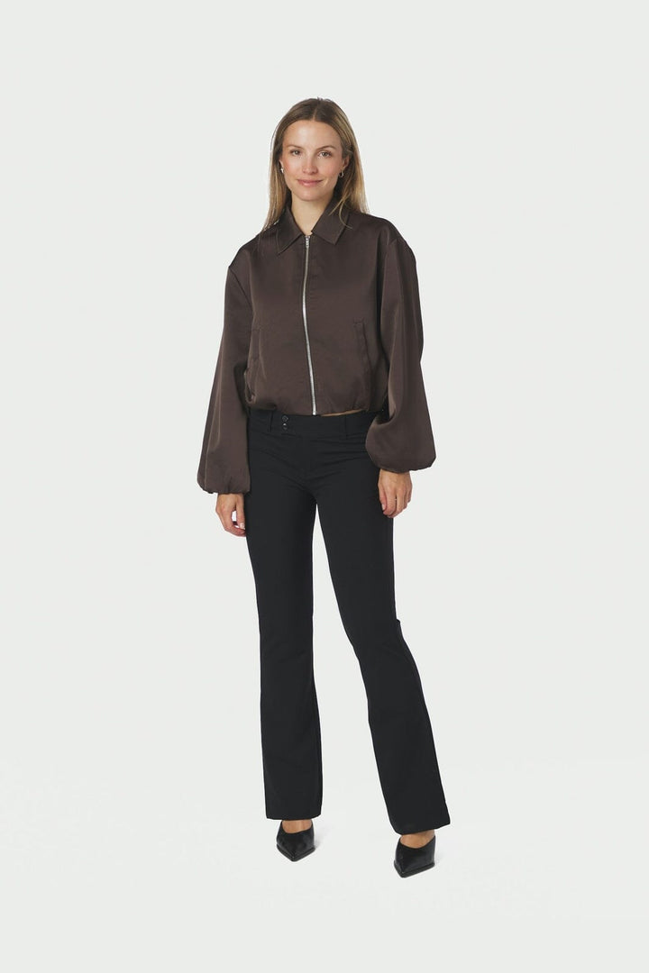 Neo Noir - Denielle Heavy Sateen Jacket 167474 - 676 - Dark Brown