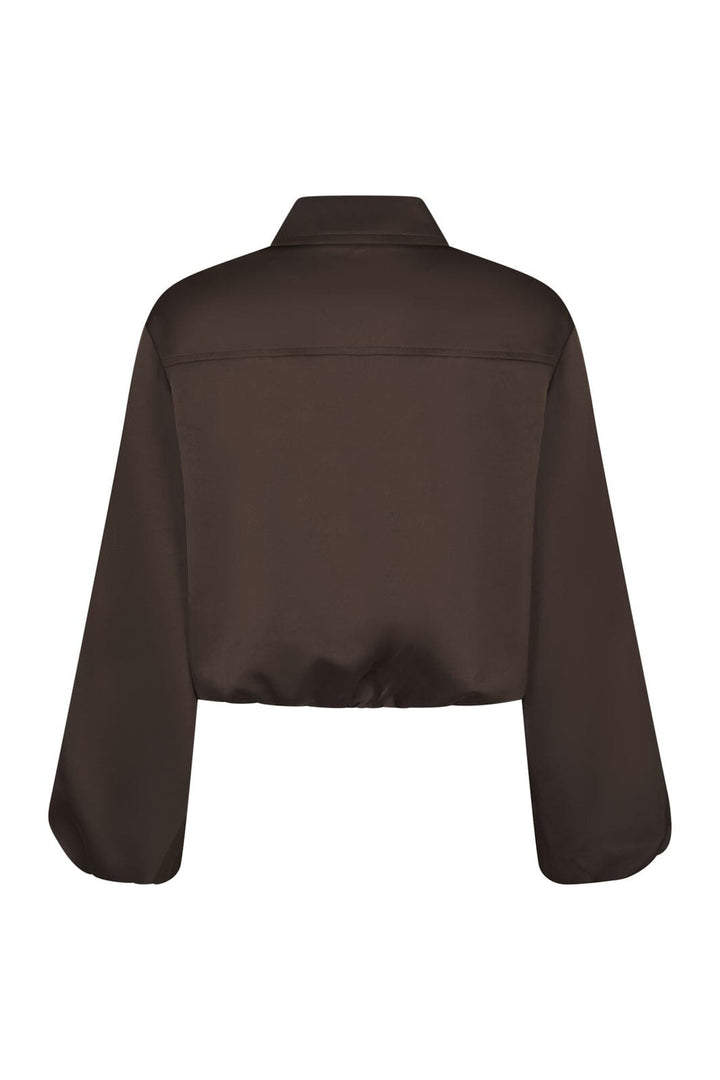 Neo Noir - Denielle Heavy Sateen Jacket 167474 - 676 - Dark Brown
