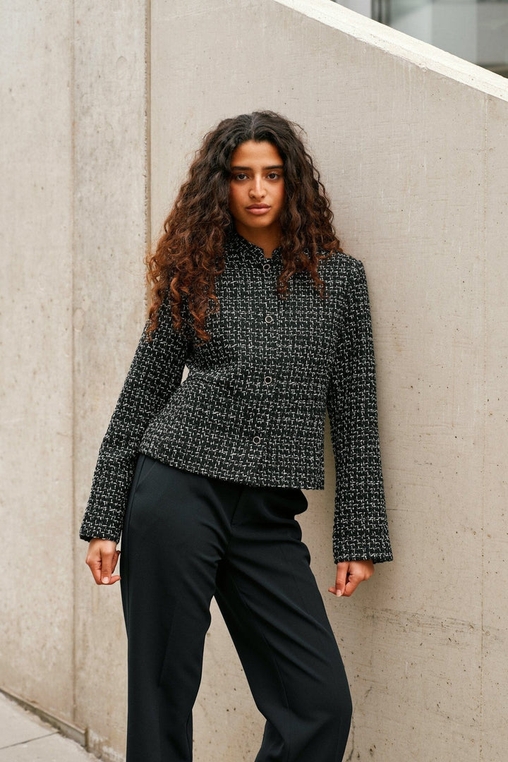 Neo Noir - Denisa Boucle Jacket 170180 - 100 - Black Blazere 