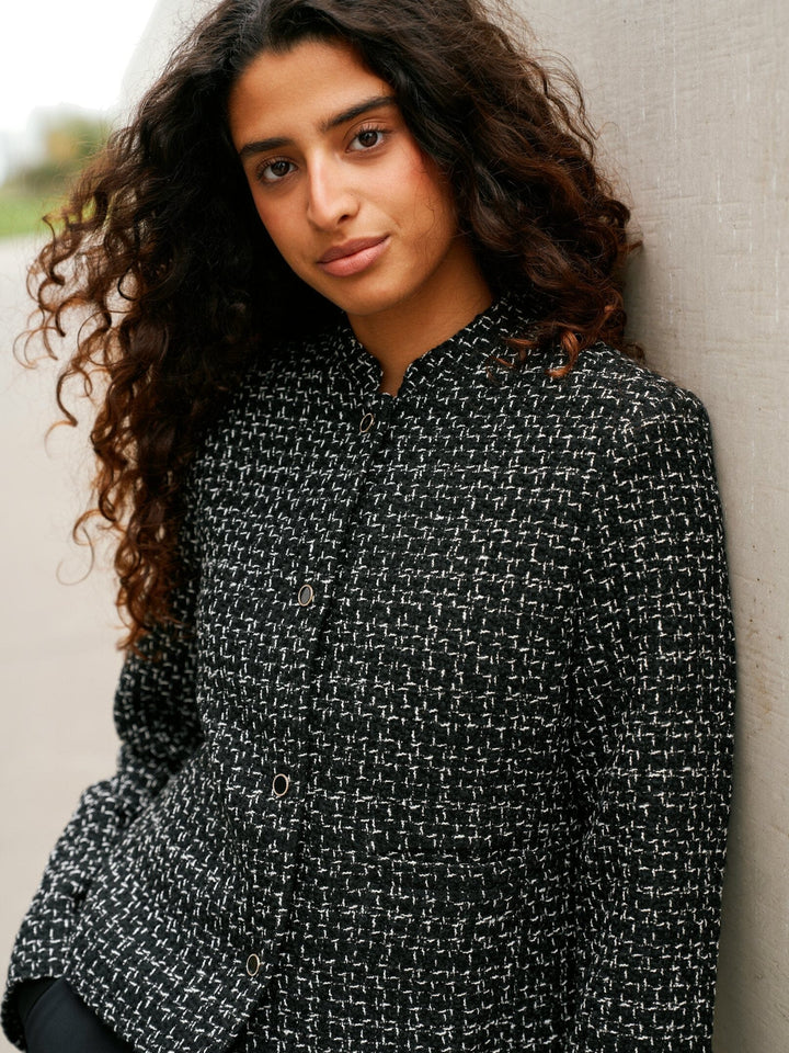 Neo Noir - Denisa Boucle Jacket 170180 - 100 - Black Blazere 