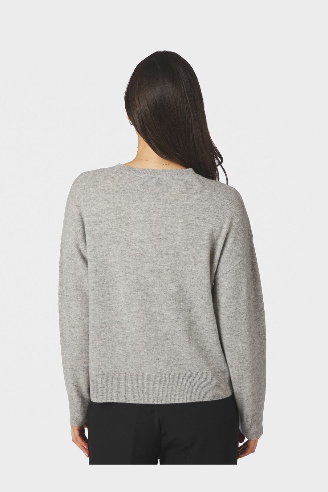 Neo Noir - Detri Wool Knit Blouse 167774 - 133 - Grey Melange