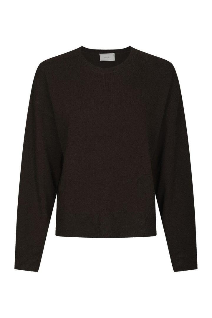 Neo Noir - Detri Wool Knit Blouse 167774 - 676 - Dark Brown