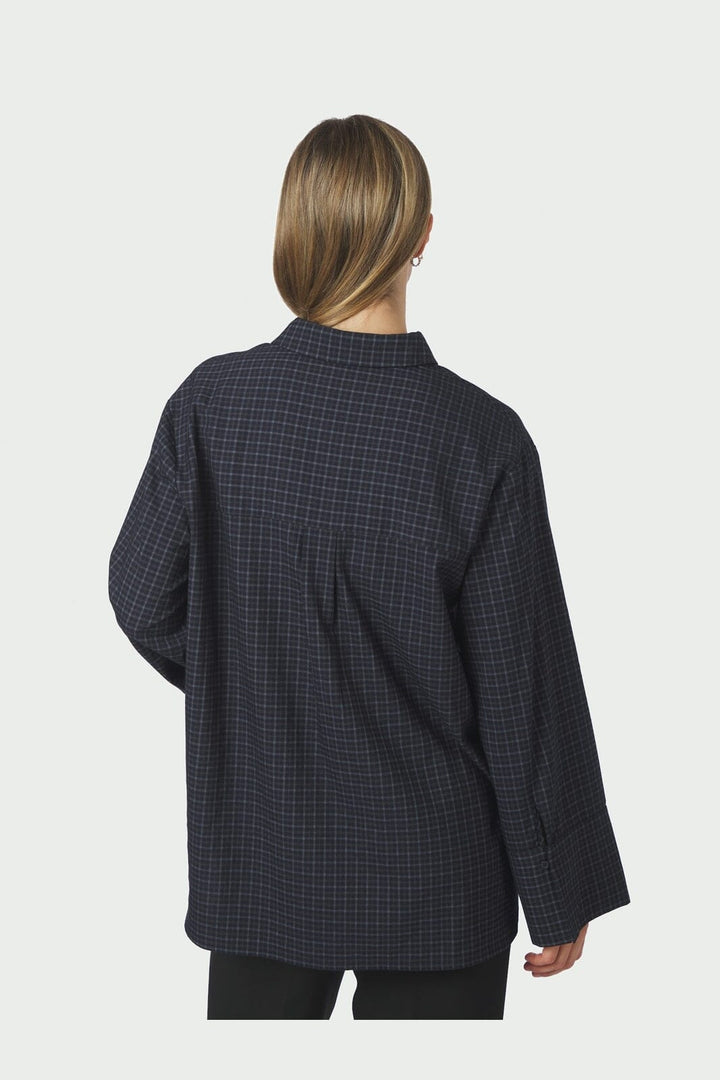 Neo Noir - Dita Check Shirt 170763 - 534 - Dark Blue
