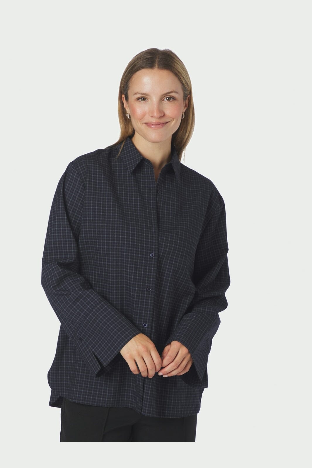 Neo Noir - Dita Check Shirt 170763 - 534 - Dark Blue
