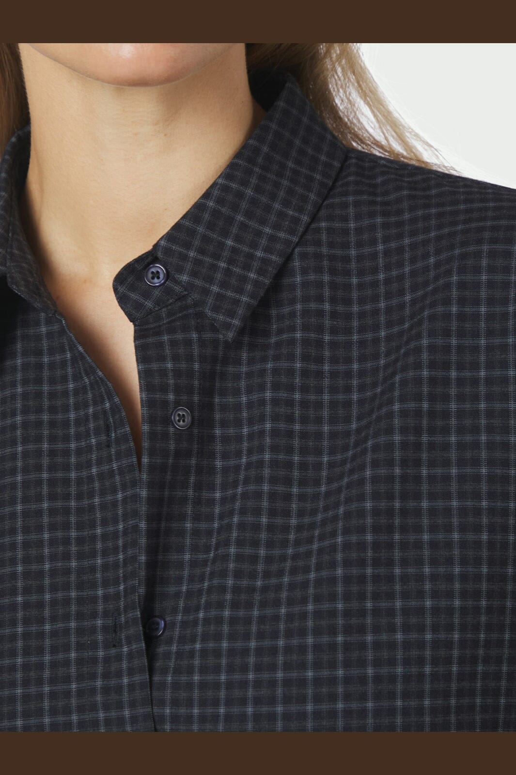 Neo Noir - Dita Check Shirt 170763 - 534 - Dark Blue