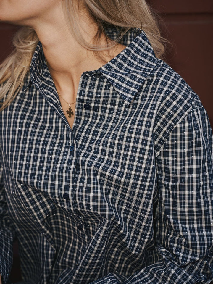 Neo Noir - Drew Check Bedaz Shirt 170198 - 534 - Dark Blue Skjorter 