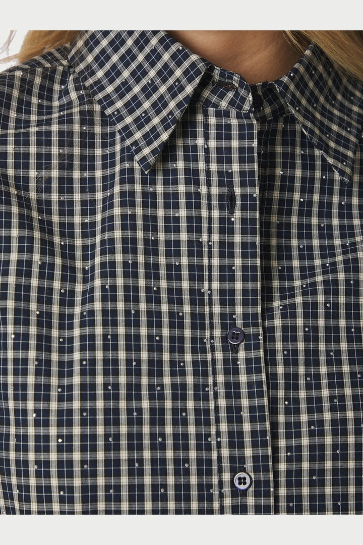 Neo Noir - Drew Check Bedaz Shirt 170198 - 534 - Dark Blue