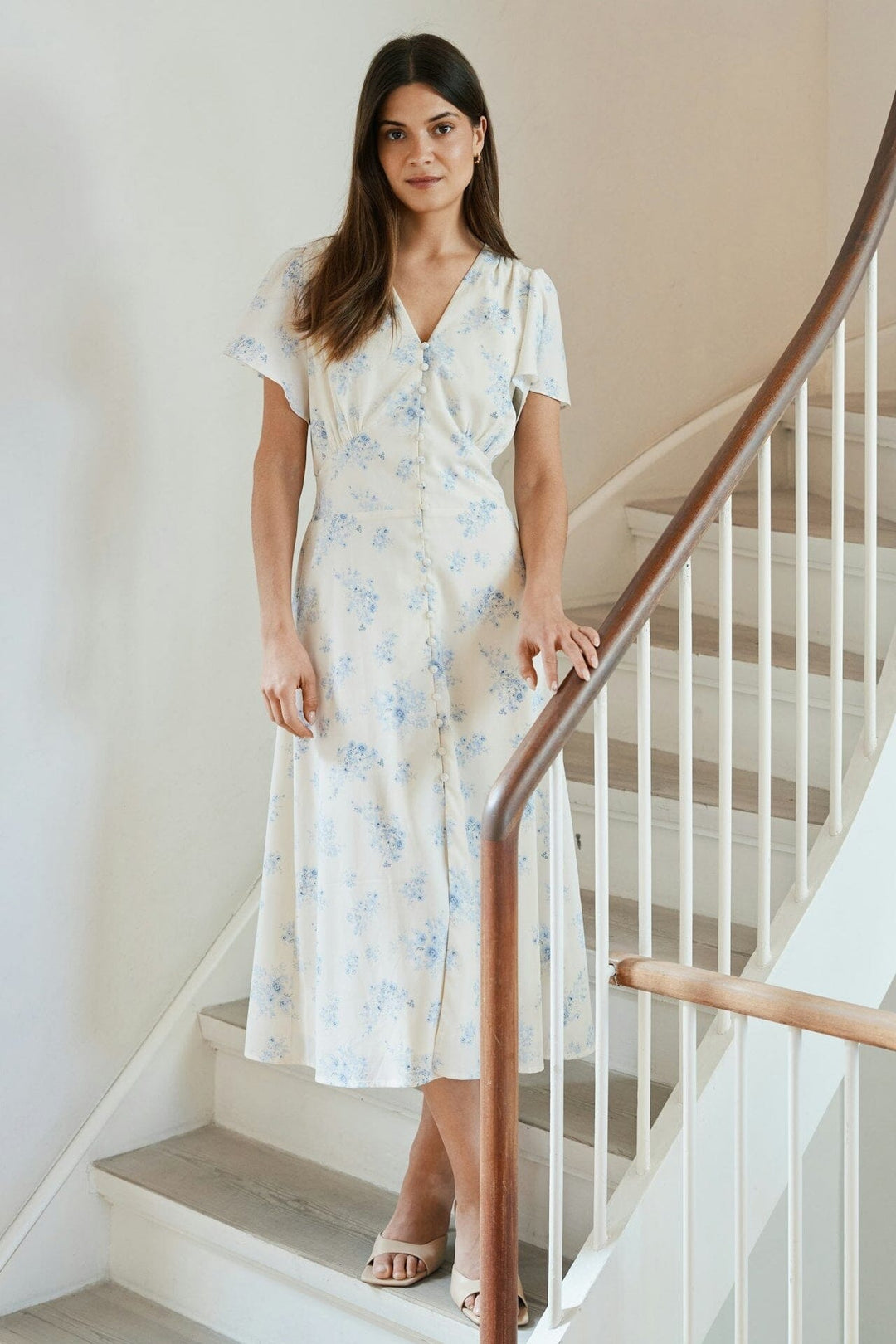 Neo Noir - Eleni Delicate Flower Dress 168875 - 122 - Creme Kjoler 