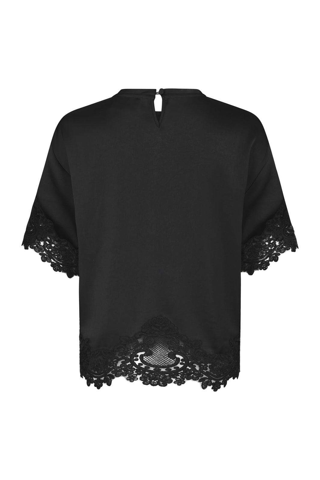 Neo Noir - Elle Heavy Sateen Lace Top 170661 - 100 - Black