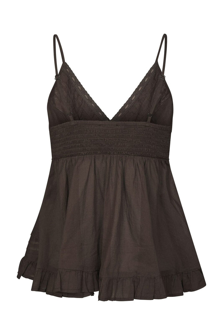 Neo Noir - Elvena S Voile Top 169066 - 676 - Dark Brown