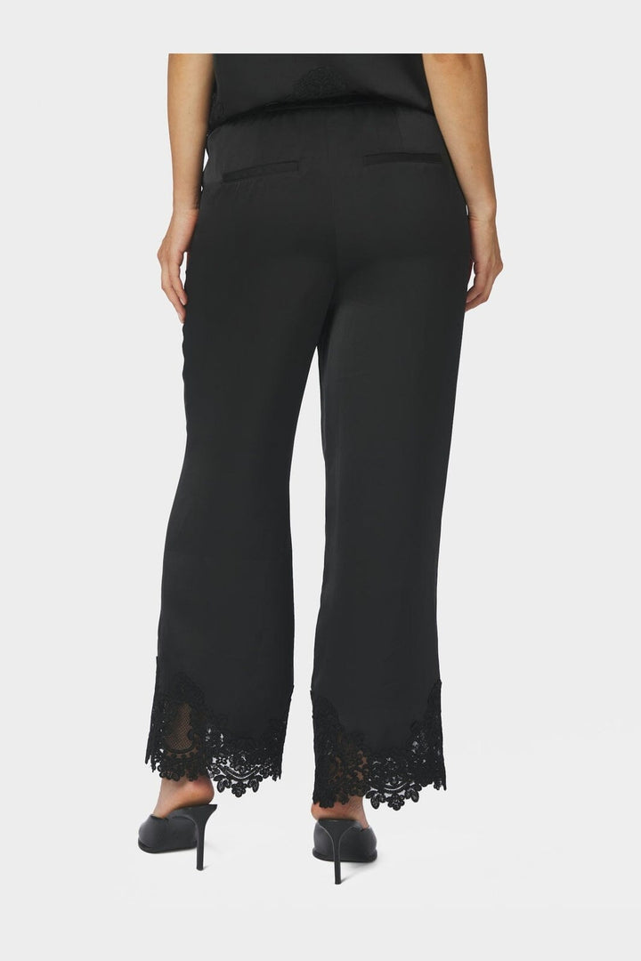 Neo Noir - Emery Heavy Sateen Lace Pants 170662 - 100 - Black
