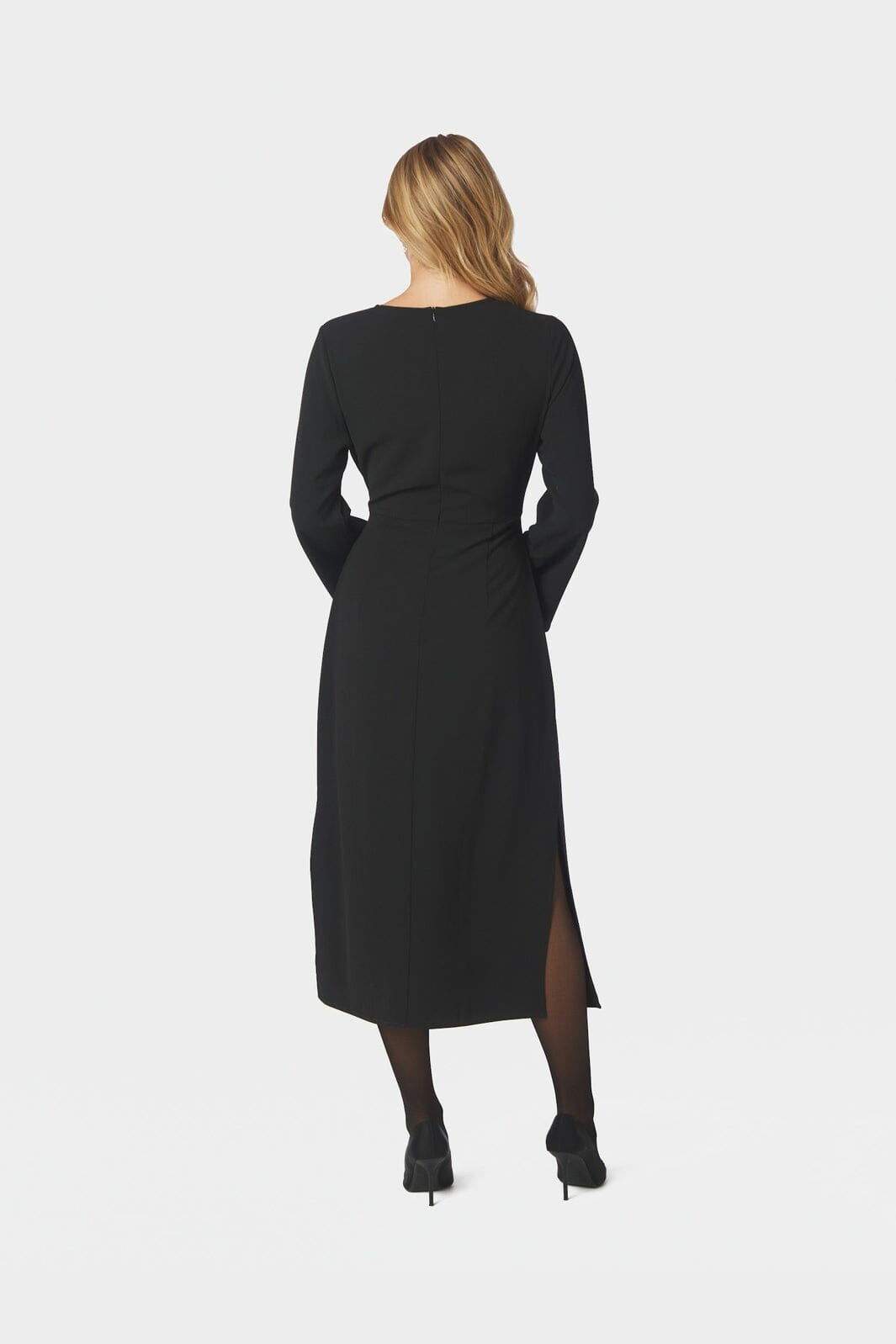 Neo Noir - Emmely Drape Dress 170471 - 100 - Black