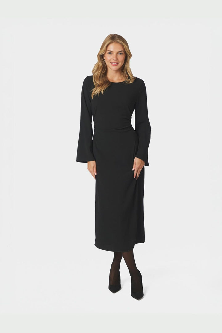 Neo Noir - Emmely Drape Dress 170471 - 100 - Black