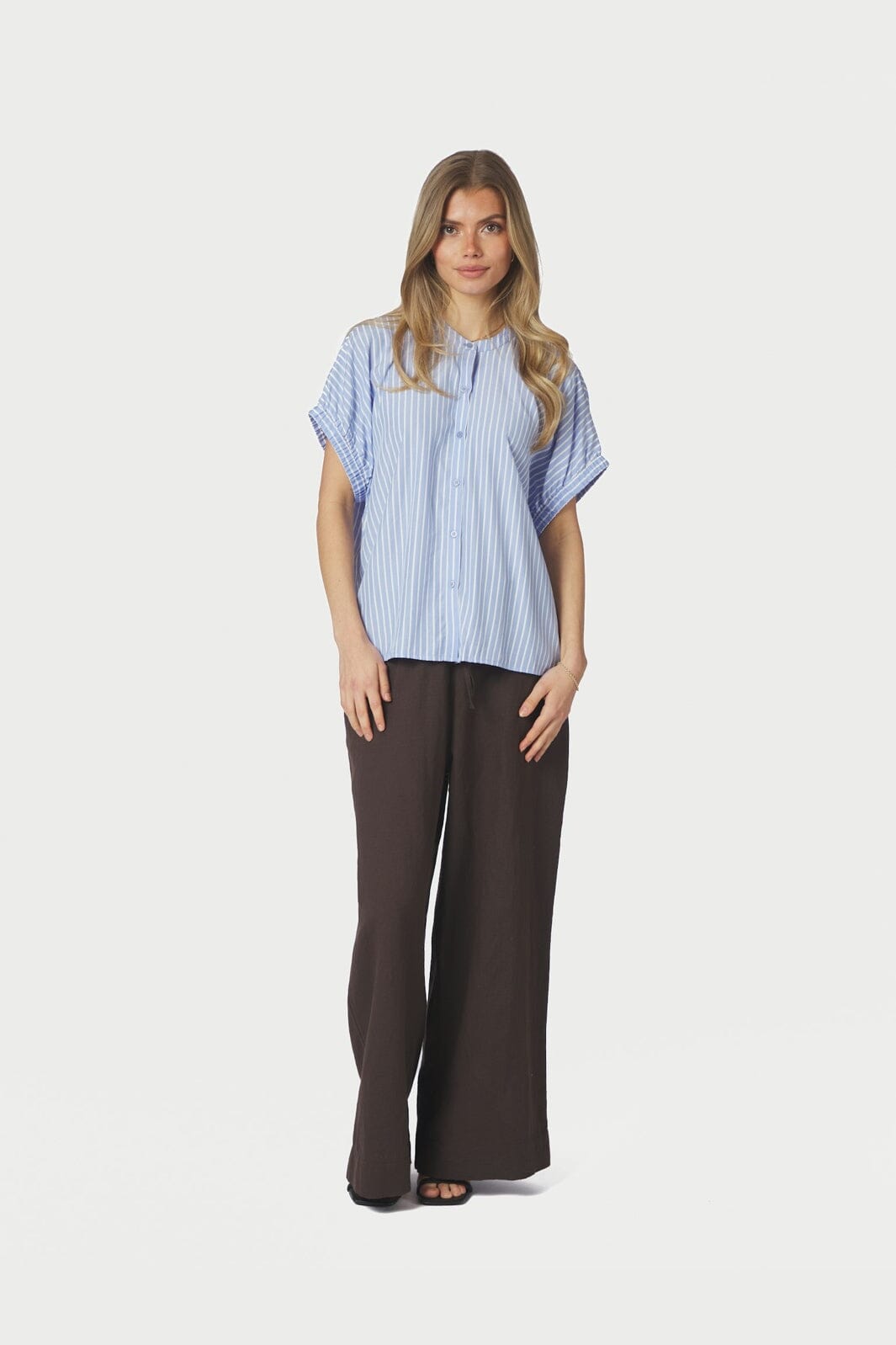 Neo Noir - Englana Stripe Blouse 166460 - 145 - Light Blue