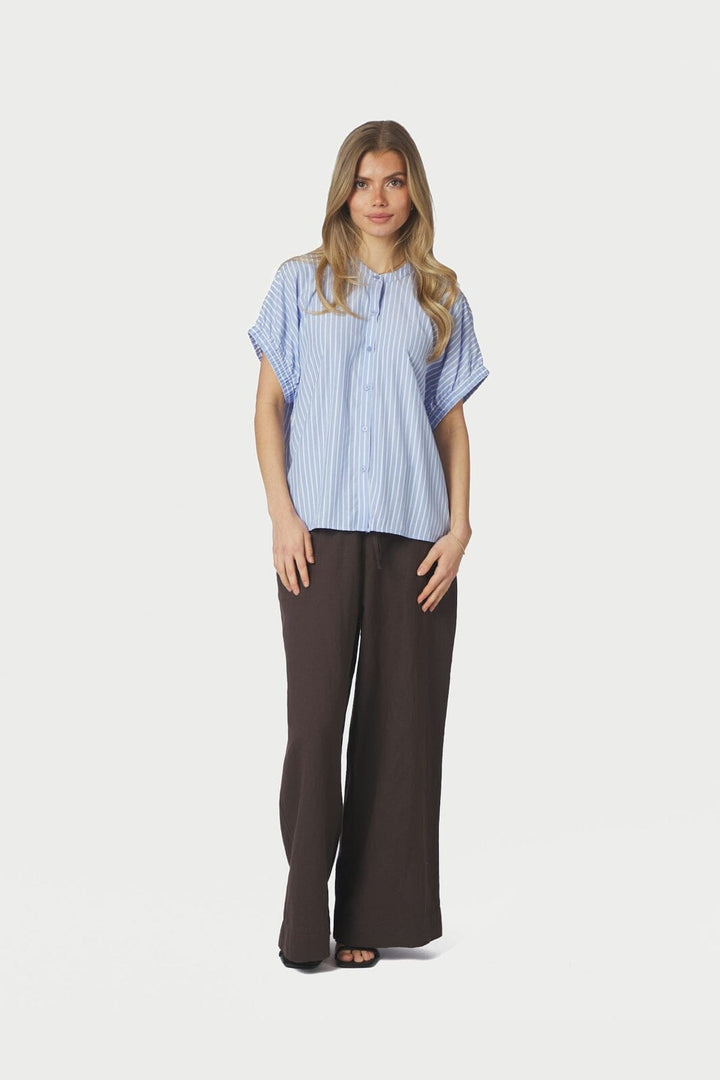 Neo Noir - Englana Stripe Blouse 166460 - 145 - Light Blue