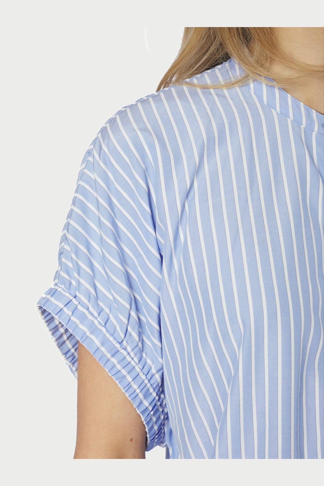 Neo Noir - Englana Stripe Blouse 166460 - 145 - Light Blue
