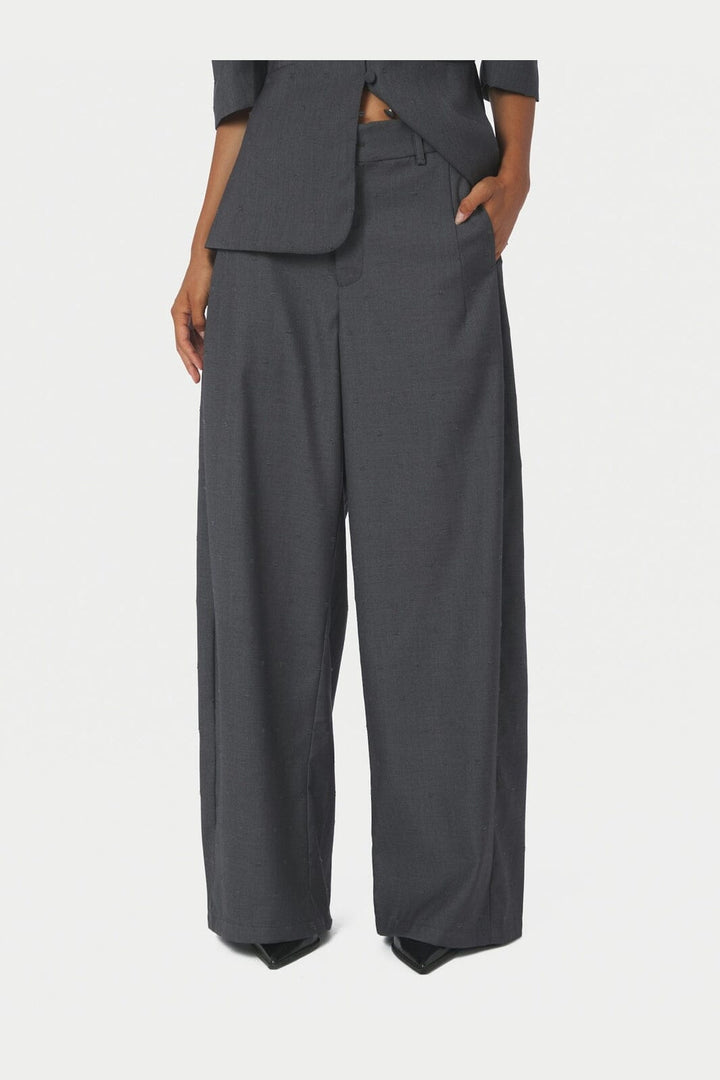 Neo Noir - Essiall Dobby Suit Pants 171097 - 133 - Grey Melange