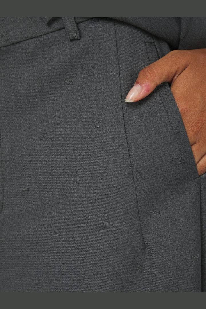 Neo Noir - Essiall Dobby Suit Pants 171097 - 133 - Grey Melange