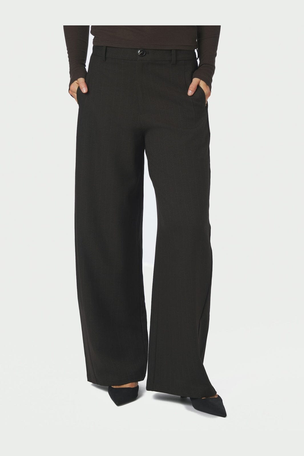 Neo Noir - Essiall Pinstripe Pants 170084 - 132 - Antracit