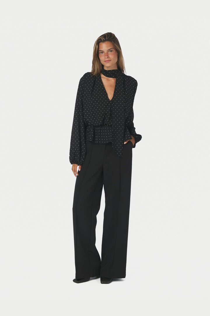 Neo Noir - Ettalie Dot Blouse 171098 - 100 - Black