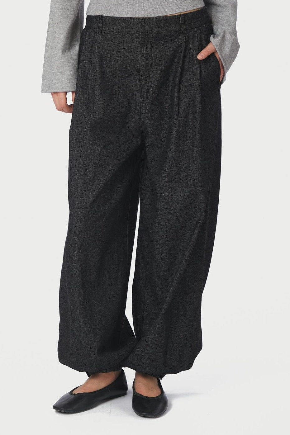 Neo Noir - Fayla Denim Balloon Pants 167399 - 100 - Black