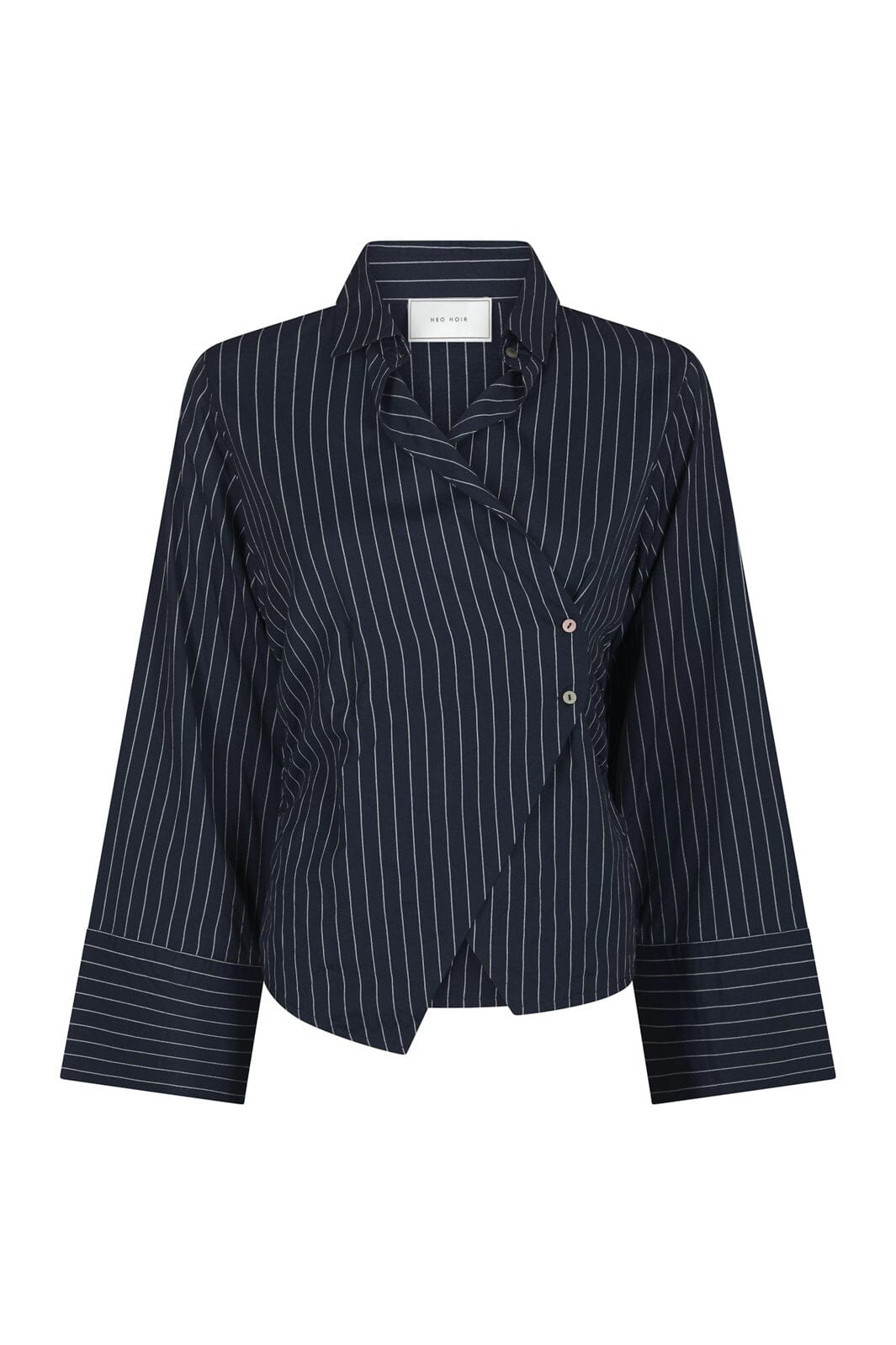 Neo Noir - Fenli Slim Stripe Shirt 170977 - 141 - Navy