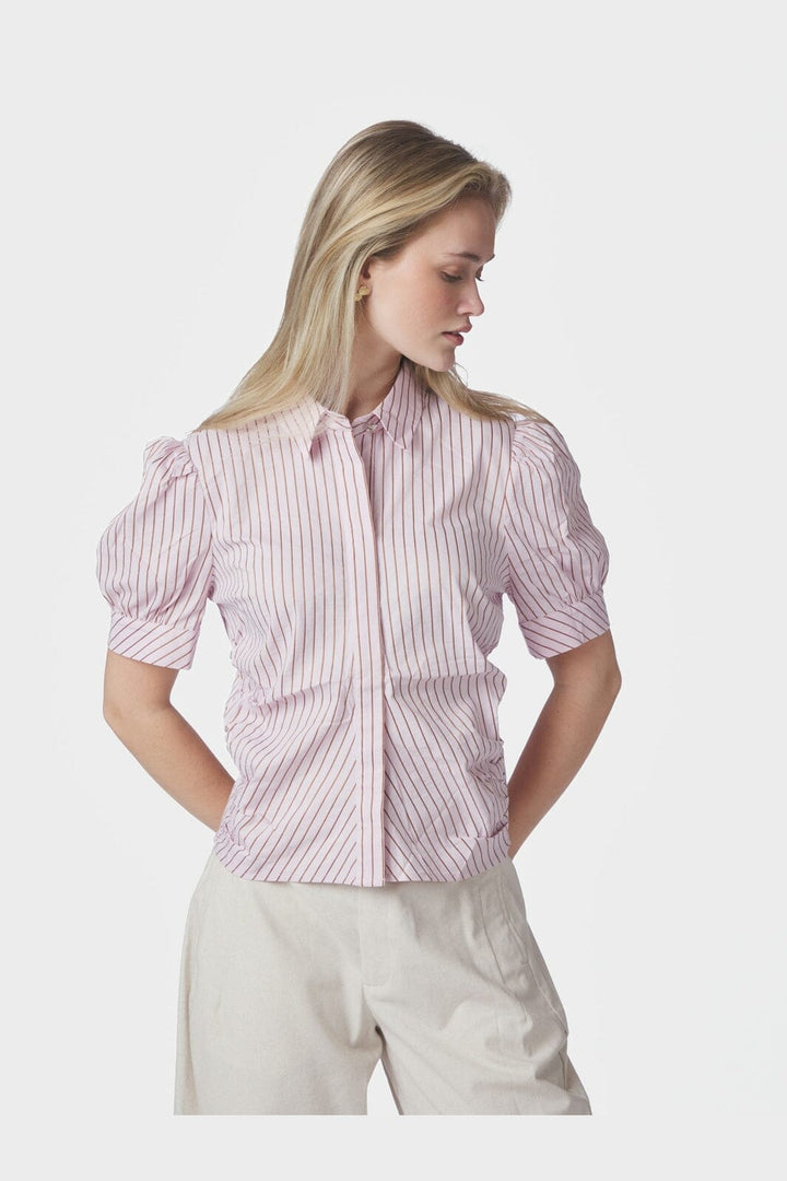 Neo Noir - Frannie Structure Stripe Shirt 169900 - 754 - Light Pink