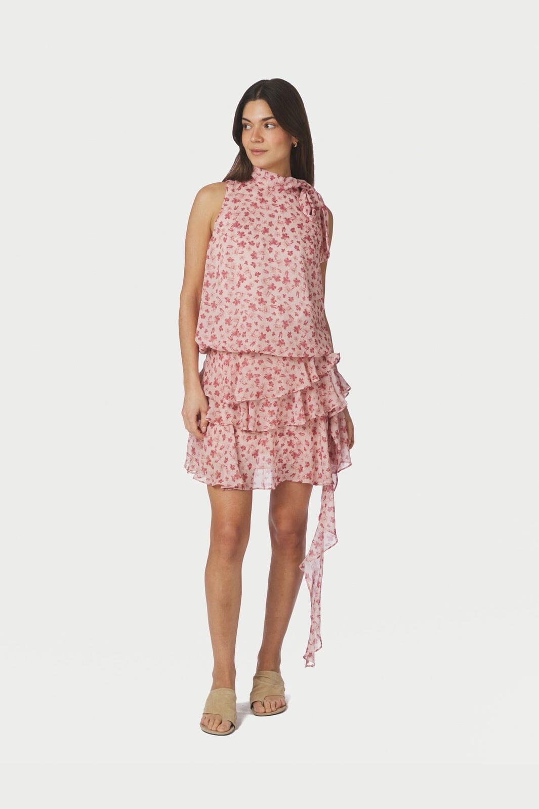 Neo Noir - Ginla Flower Skirt 167924 - 630 - Dusty Rose