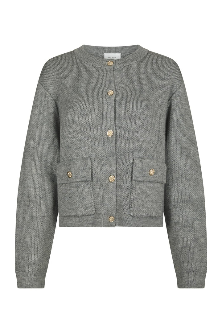 Neo Noir - Glenna Knit Cardigan 169690 - 133 - Grey Melange