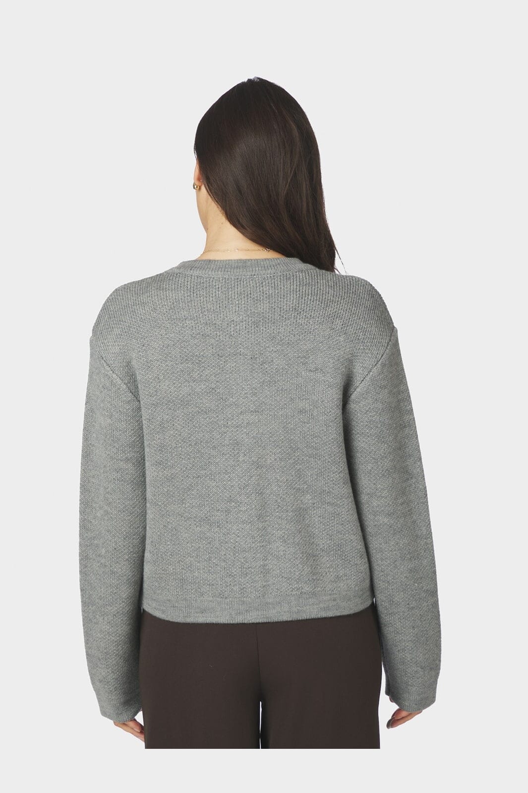Neo Noir - Glenna Knit Cardigan 169690 - 133 - Grey Melange