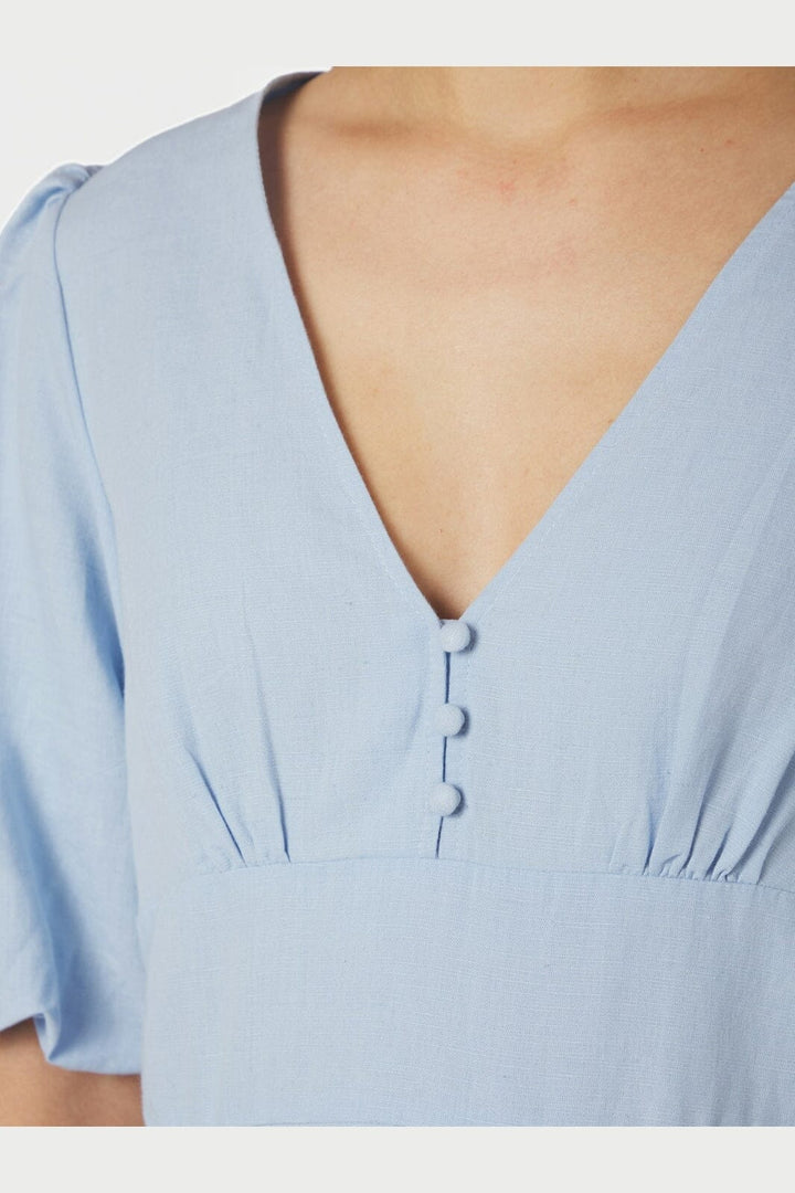 Neo Noir - Halli Linen Dress 169330 - 145 - Light Blue