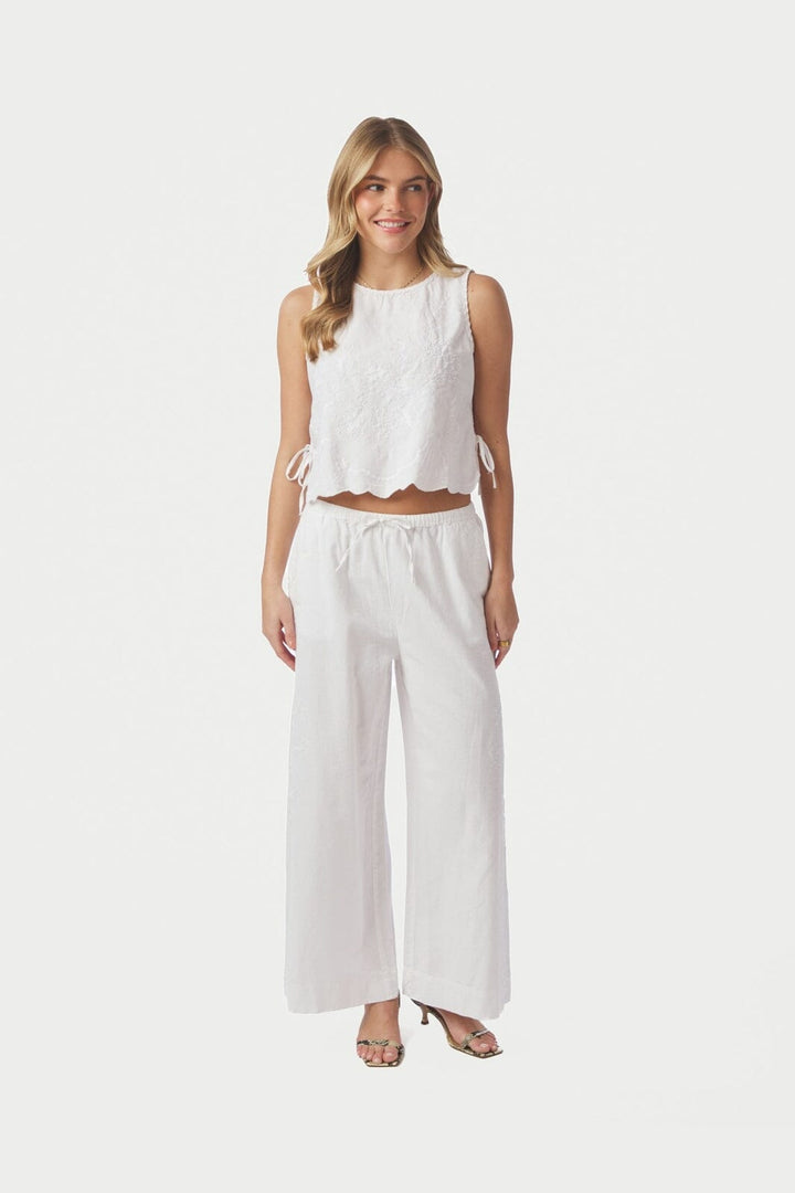 Neo Noir - Heifa Embroidery Pants 169114 - 120 - White
